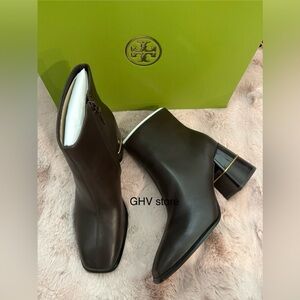Tory Burch Dark Brown Heeled Boots